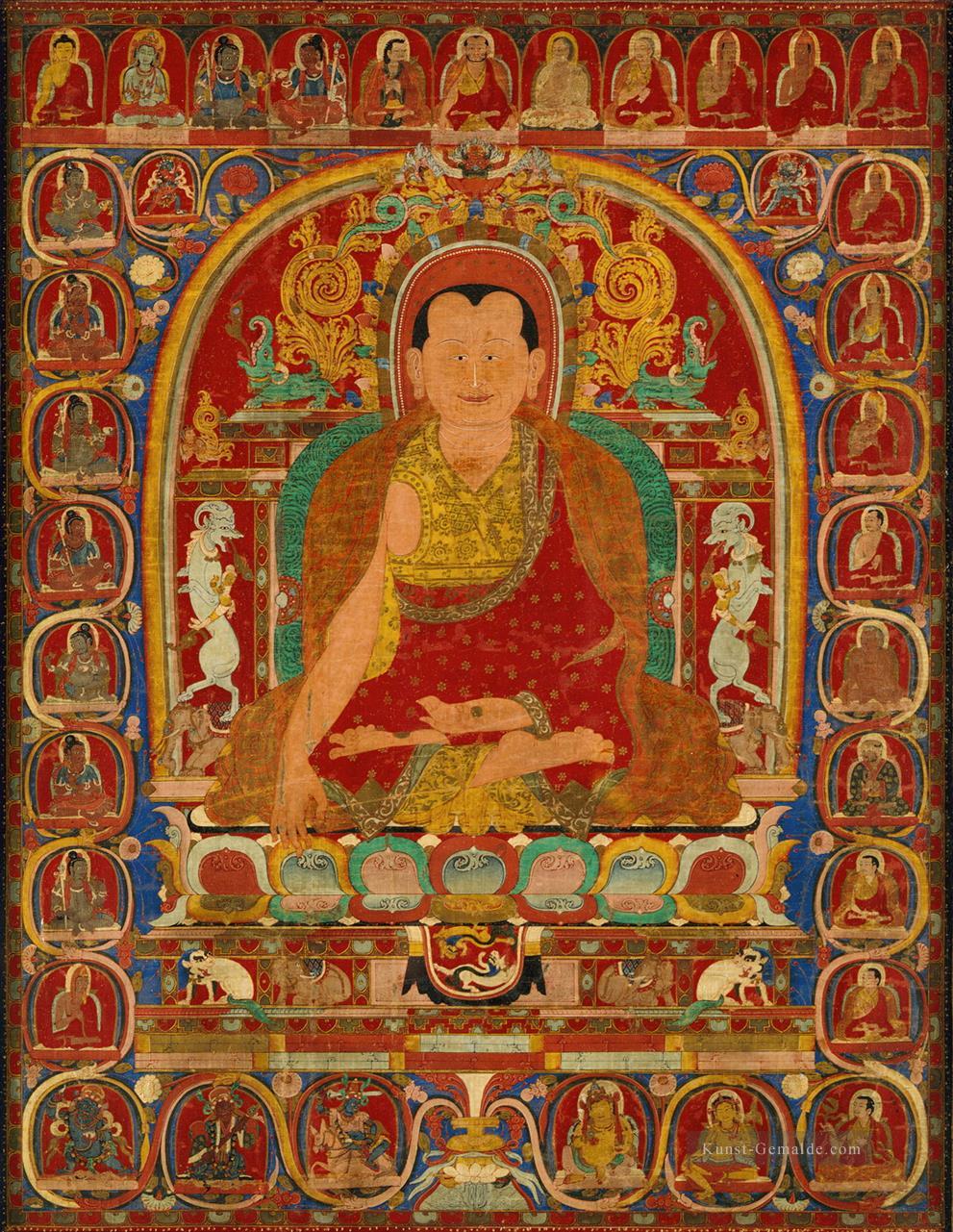 Porträt eines Abtes tibetischen Buddhismus Ölgemälde